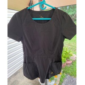 Jaanuu black scrub top